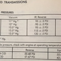 Transmission Pressures 71 TSM
