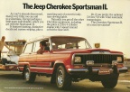 The Jeep Cherokee Sportsman II Print Ad